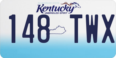 KY license plate 148TWX