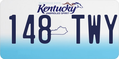 KY license plate 148TWY