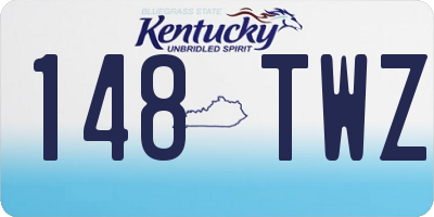 KY license plate 148TWZ