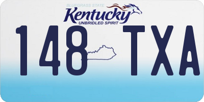 KY license plate 148TXA