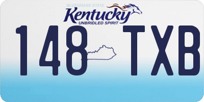 KY license plate 148TXB