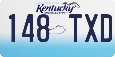 KY license plate 148TXD