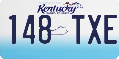 KY license plate 148TXE