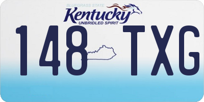 KY license plate 148TXG