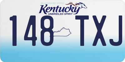 KY license plate 148TXJ