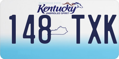 KY license plate 148TXK
