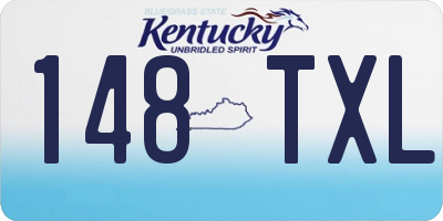 KY license plate 148TXL