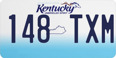 KY license plate 148TXM