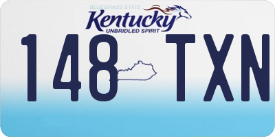 KY license plate 148TXN