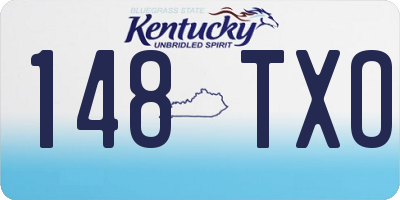 KY license plate 148TXO