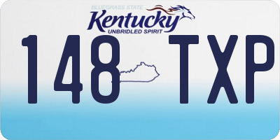 KY license plate 148TXP