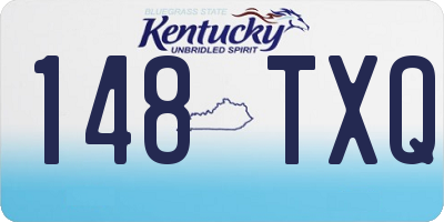 KY license plate 148TXQ