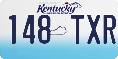 KY license plate 148TXR