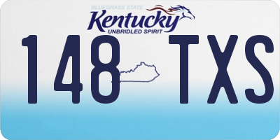 KY license plate 148TXS