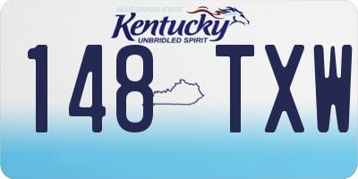 KY license plate 148TXW