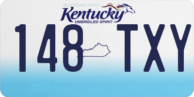 KY license plate 148TXY
