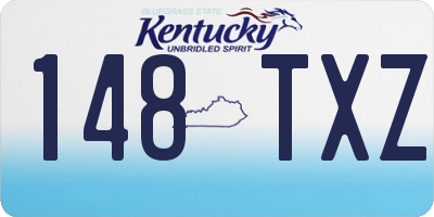 KY license plate 148TXZ