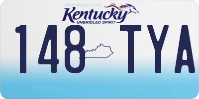 KY license plate 148TYA