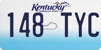 KY license plate 148TYC