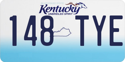 KY license plate 148TYE