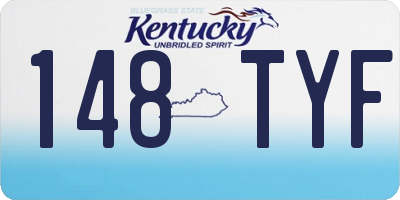 KY license plate 148TYF