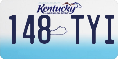 KY license plate 148TYI