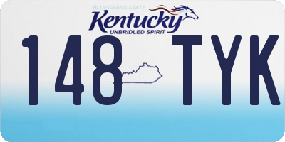 KY license plate 148TYK