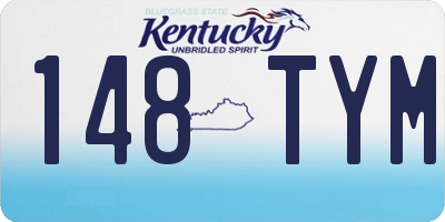 KY license plate 148TYM