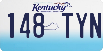 KY license plate 148TYN
