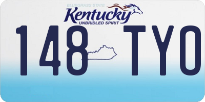 KY license plate 148TYO
