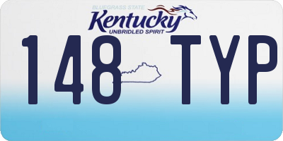 KY license plate 148TYP