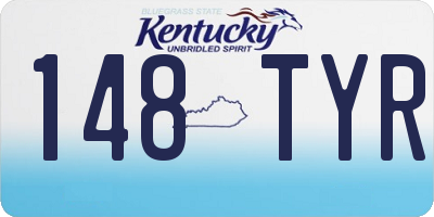 KY license plate 148TYR