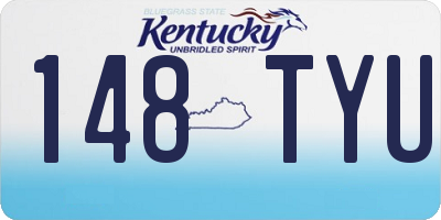 KY license plate 148TYU