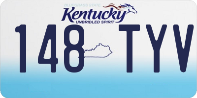 KY license plate 148TYV