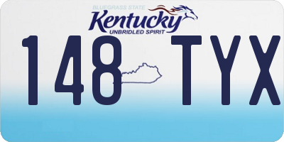 KY license plate 148TYX