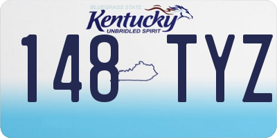 KY license plate 148TYZ