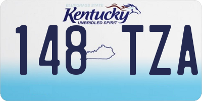 KY license plate 148TZA