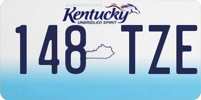 KY license plate 148TZE