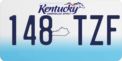 KY license plate 148TZF
