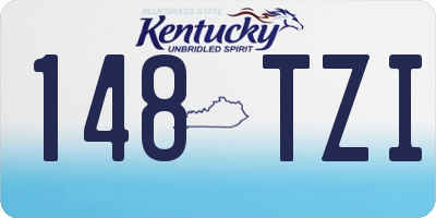 KY license plate 148TZI