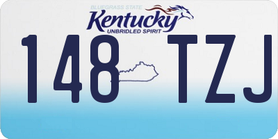 KY license plate 148TZJ
