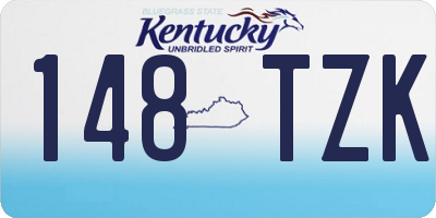 KY license plate 148TZK