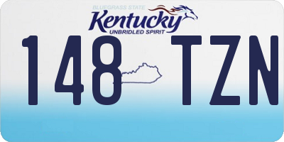 KY license plate 148TZN