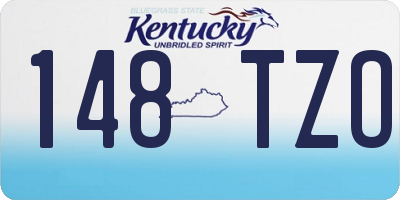 KY license plate 148TZO