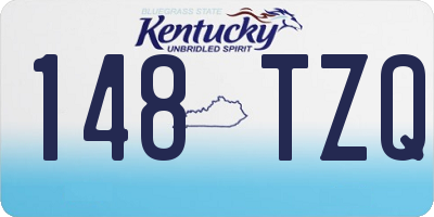 KY license plate 148TZQ