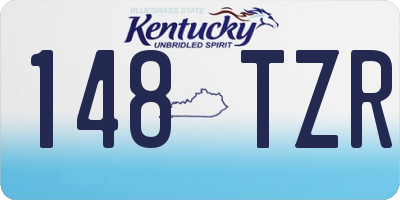 KY license plate 148TZR
