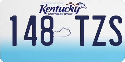 KY license plate 148TZS