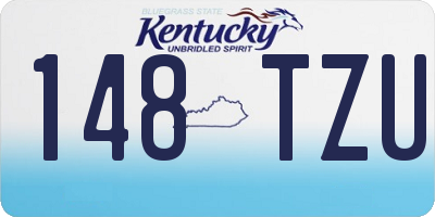 KY license plate 148TZU