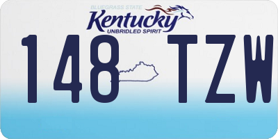 KY license plate 148TZW