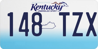 KY license plate 148TZX